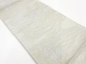 アンティーク　紗草花模様織り出し袋帯(材料)